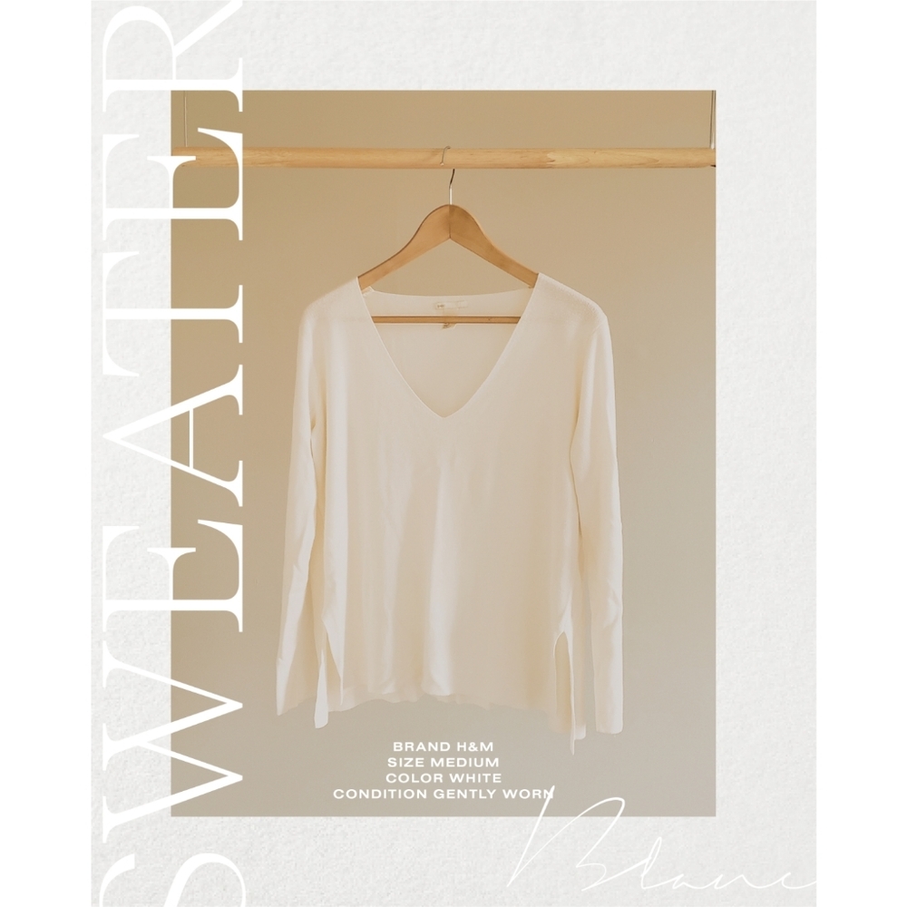 H&M white sweater